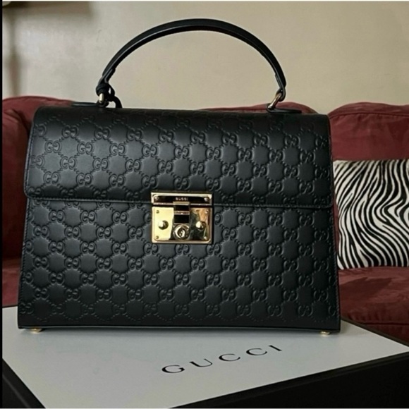 Gucci Guccissima Padlock Top Handle Bag ~ NWT - Picture 10 of 13